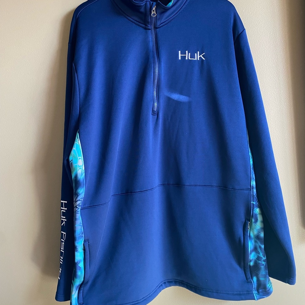 Huk Fishing Shirt Mens XXL Quarter Zip Performance Pullover